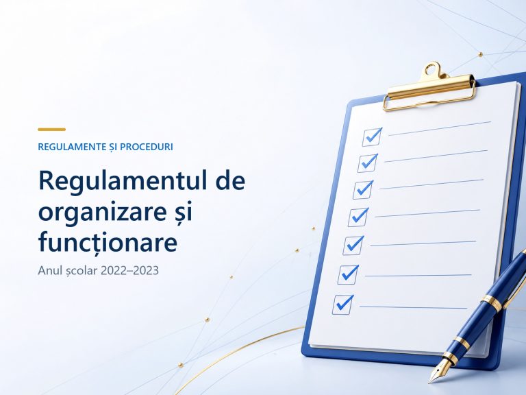Regulamentul de Organizare și Funcționare an școlar 2022-2023