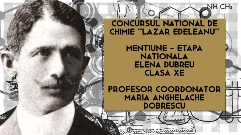 Mențiune la Concursul Național de Chimie „Lazăr Edeleanu”