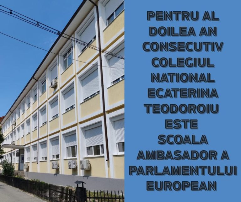 CNET, Școală Ambasador a Parlamentului European pentru al doilea an consecutiv