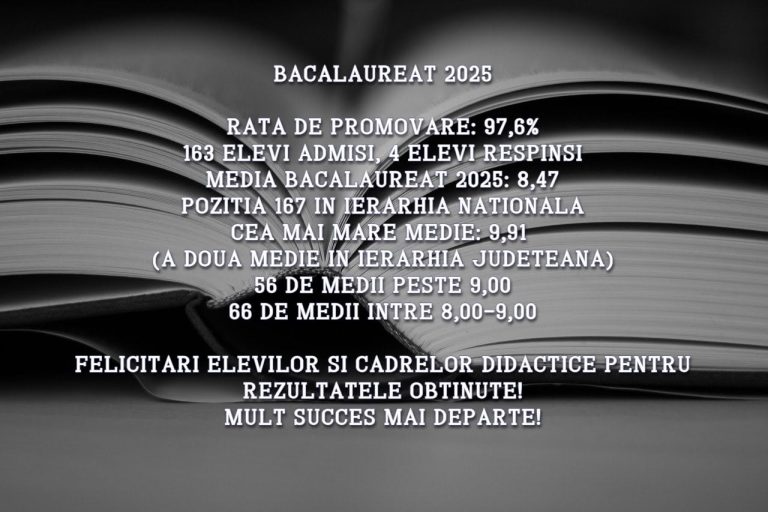 Rezultatele CNET la Bacalaureat 2025 – promovabilitate 97,6%