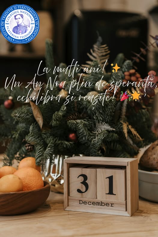 La mulți ani! Un An Nou plin de speranță, echilibru și reușite!