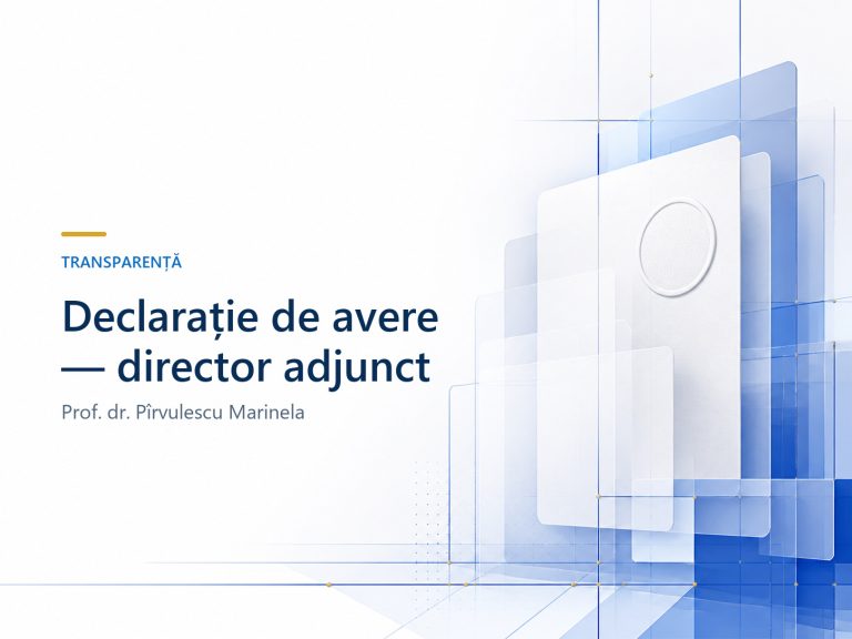 Declarație de avere director adjunct prof.dr. Pîrvulescu Marinela