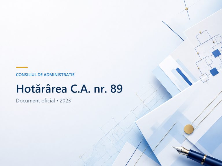 Hotărârea CA nr.89
