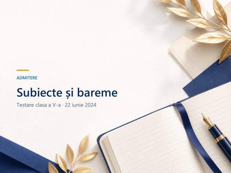 Subiecte si bareme TESTARE CLASA a V-a, 22.06.2024