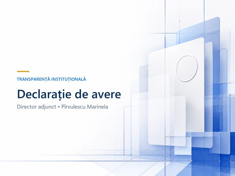 Declarație de avere – Pîrvulescu Marinela Director adjunct