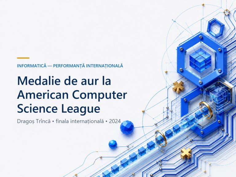 Elev de la CNET, medaliat cu aur în finala concursului internațional de informatică American Computer Science League