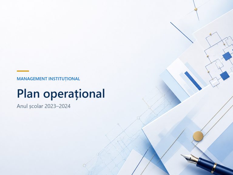 Plan operațional, an școlar 2023-2024