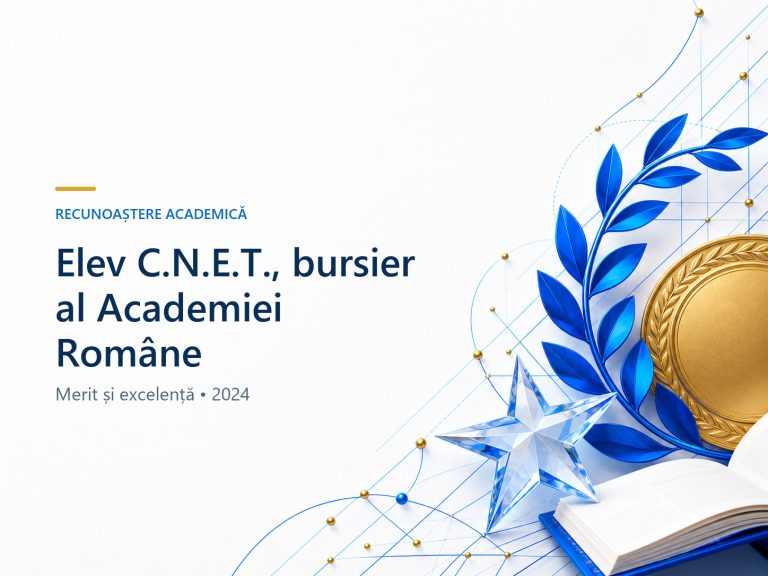 Elev de la CNET, bursier al Academiei Române