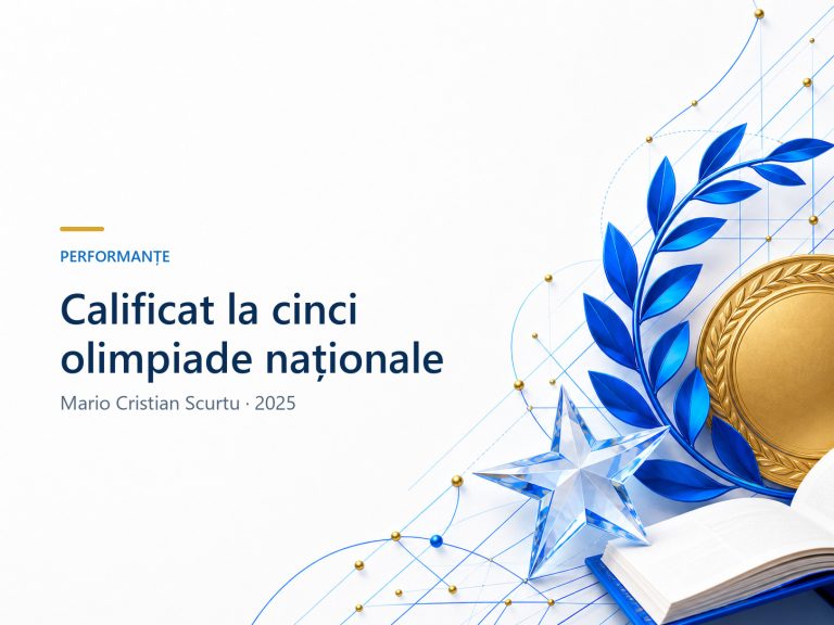 Elevul Colegiului Național „Ecaterina Teodoroiu” Târgu Jiu, Mario Cristian Scurtu -calificat în acest an la cinci olimpiade naționale