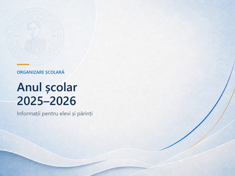 An școlar 2025-2026
