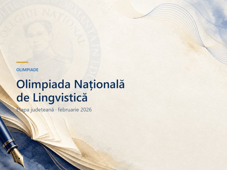 Olimpiada Națională de Lingvistică ”Solomon Marcus” faza județeană – februarie 2026