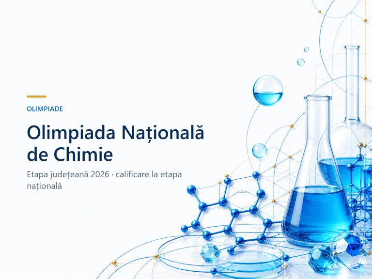 Olimpiada Națională de Chimie – etapa județeană 2026