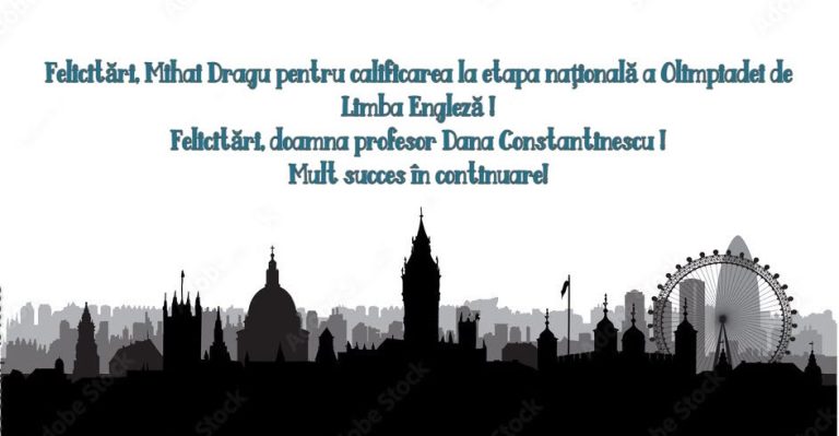 Mihai Dragu – calificat la Olimpiada Națională de Limba Engleză