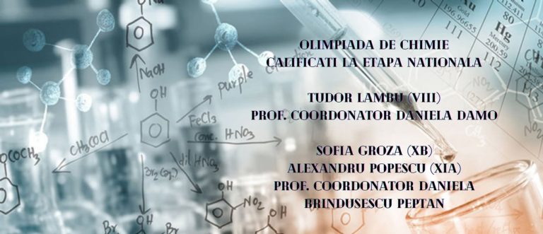 Trei elevi CNET calificați la Olimpiada Națională de Chimie 2024