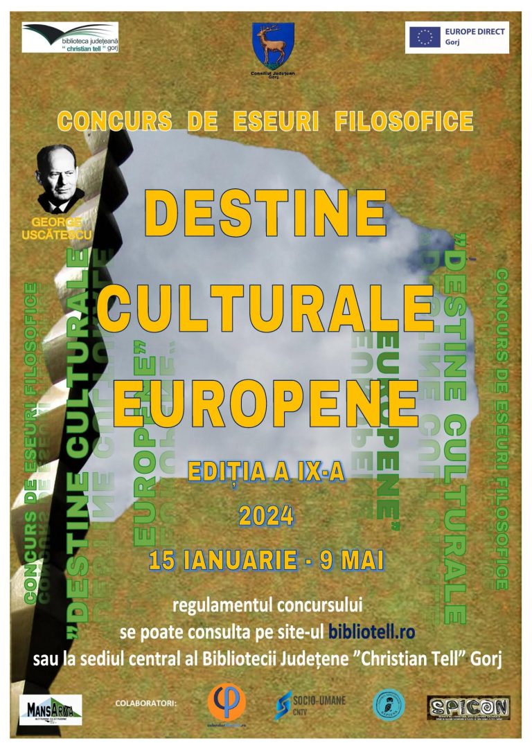 Premii la Concursul de eseuri filosofice „Destine culturale europene” 2024