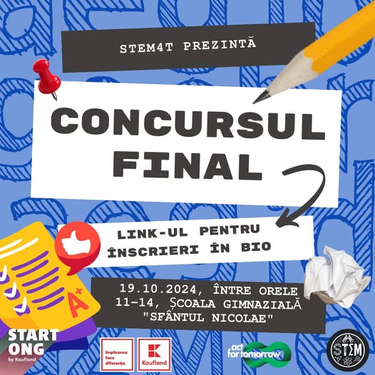 Concurs STEM cu premii organizat de Clubul de Științe CNET
