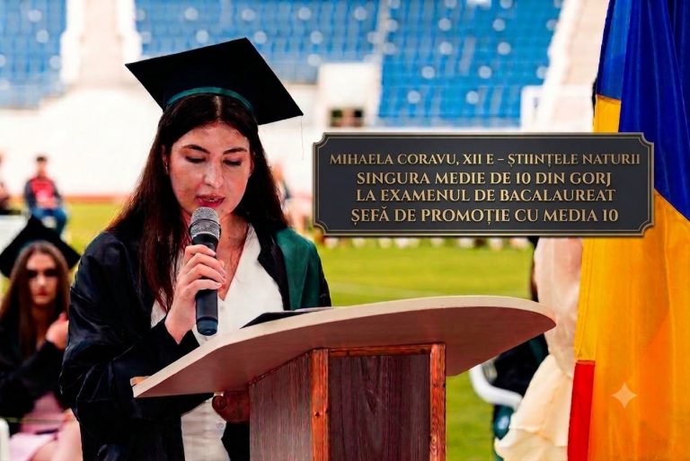 Mihaela Coravu – media 10 la bacalaureat și șefă de promoție CNET