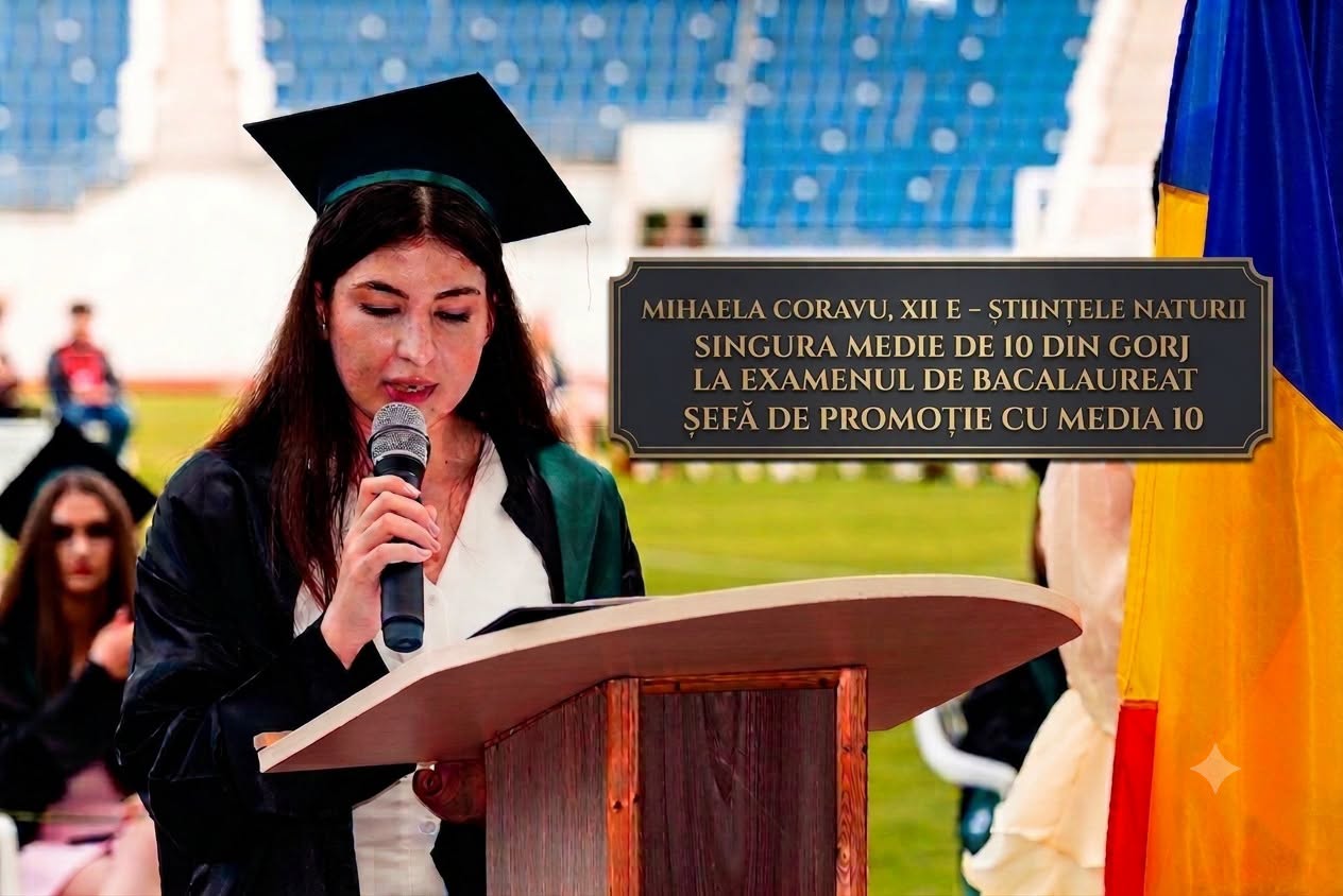 Mihaela Coravu – media 10 la bacalaureat și șefă de promoție CNET